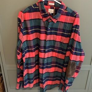 Men's J. Crew Slim Fit Plaid Tartan Flannel Button Down Shirt XL